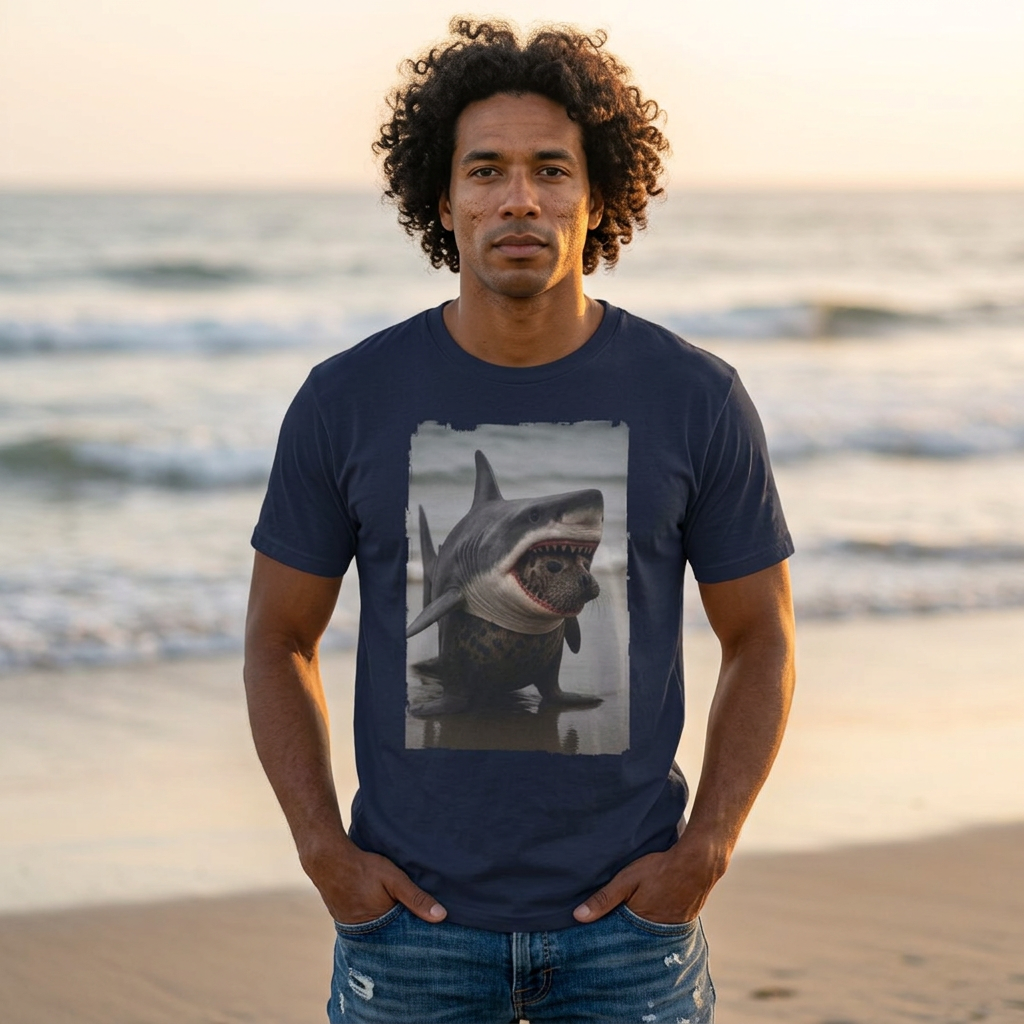 Seal in Shark’s Clothing | Funny Ocean Animal Graphic Tee | Quirky Marine Life Shirt | Creature Features Collection