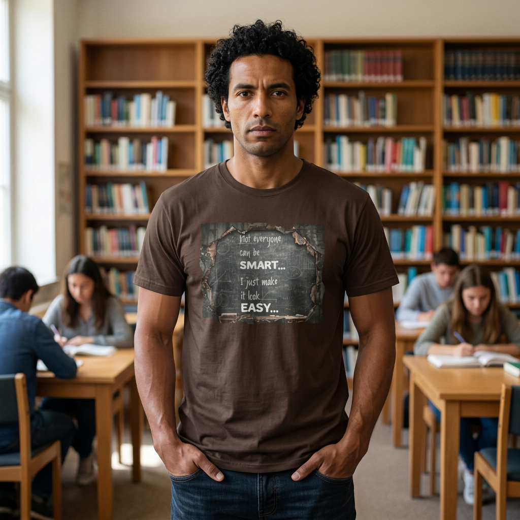 T-Shirt — "Not Everyone Can Be Smart... I Just Make It Look Easy" Vintage Chalkboard Graphic Tee