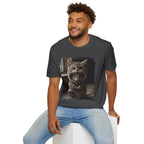 Cat Portrait T-Shirt — Cute Retro Tabby Face Print