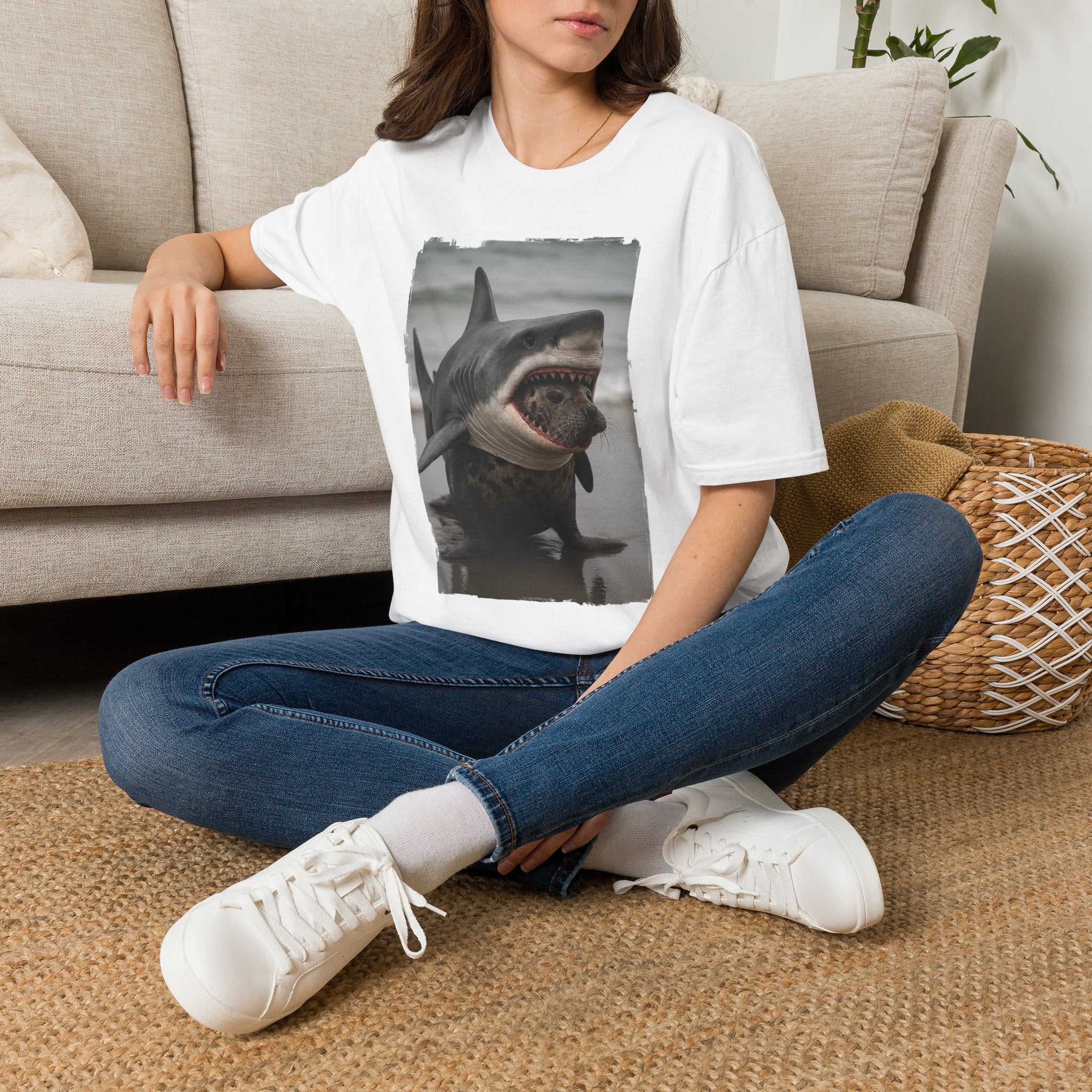 Seal in Shark’s Clothing | Funny Ocean Animal Graphic Tee | Quirky Marine Life Shirt | Creature Features Collection