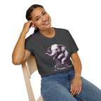 Cute Elephant on Bicycle T-Shirt — Whimsical Vintage Baby Elephant Graphic Tee
