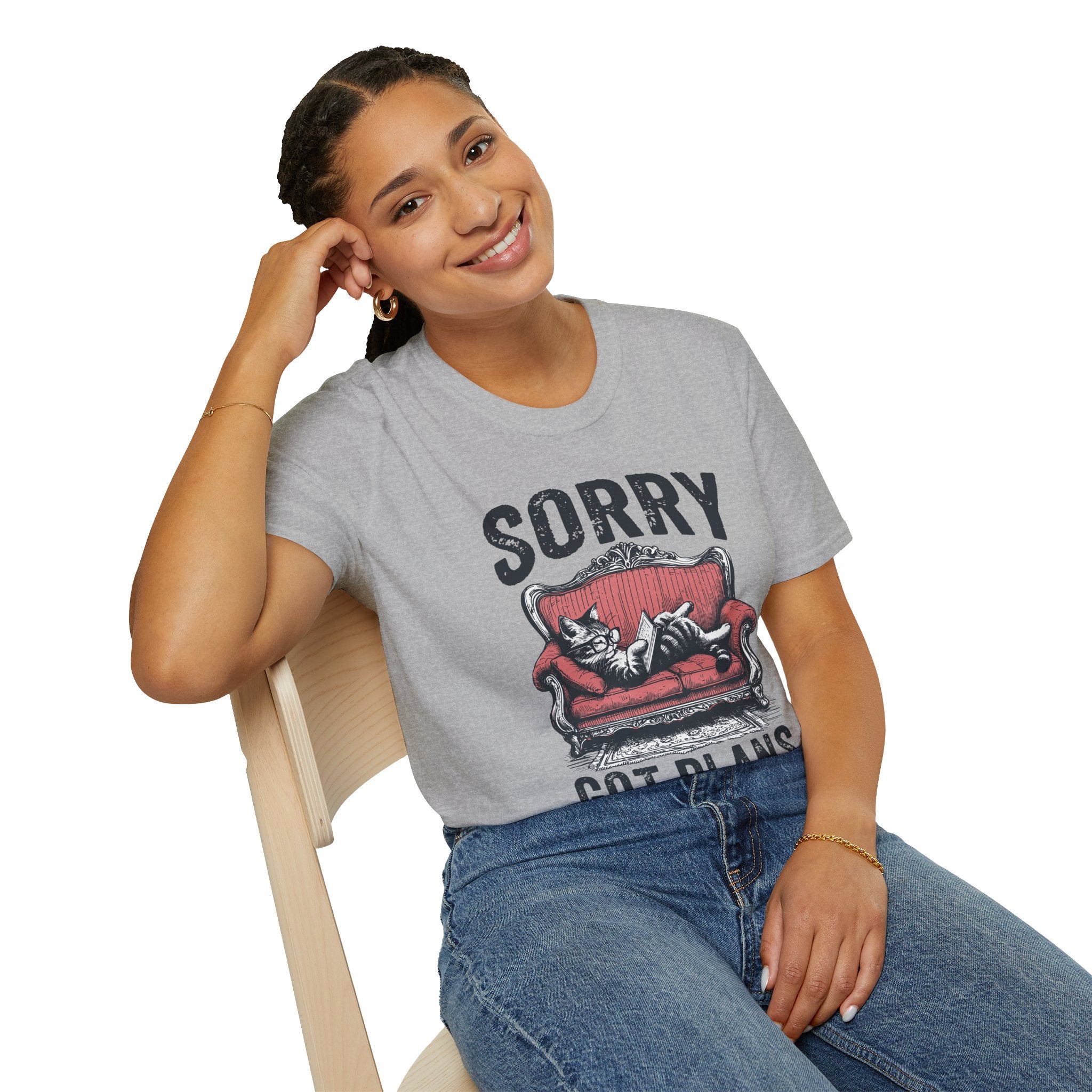 Sorry Got Plans T-Shirt — Lazy Cat Lounge Tee