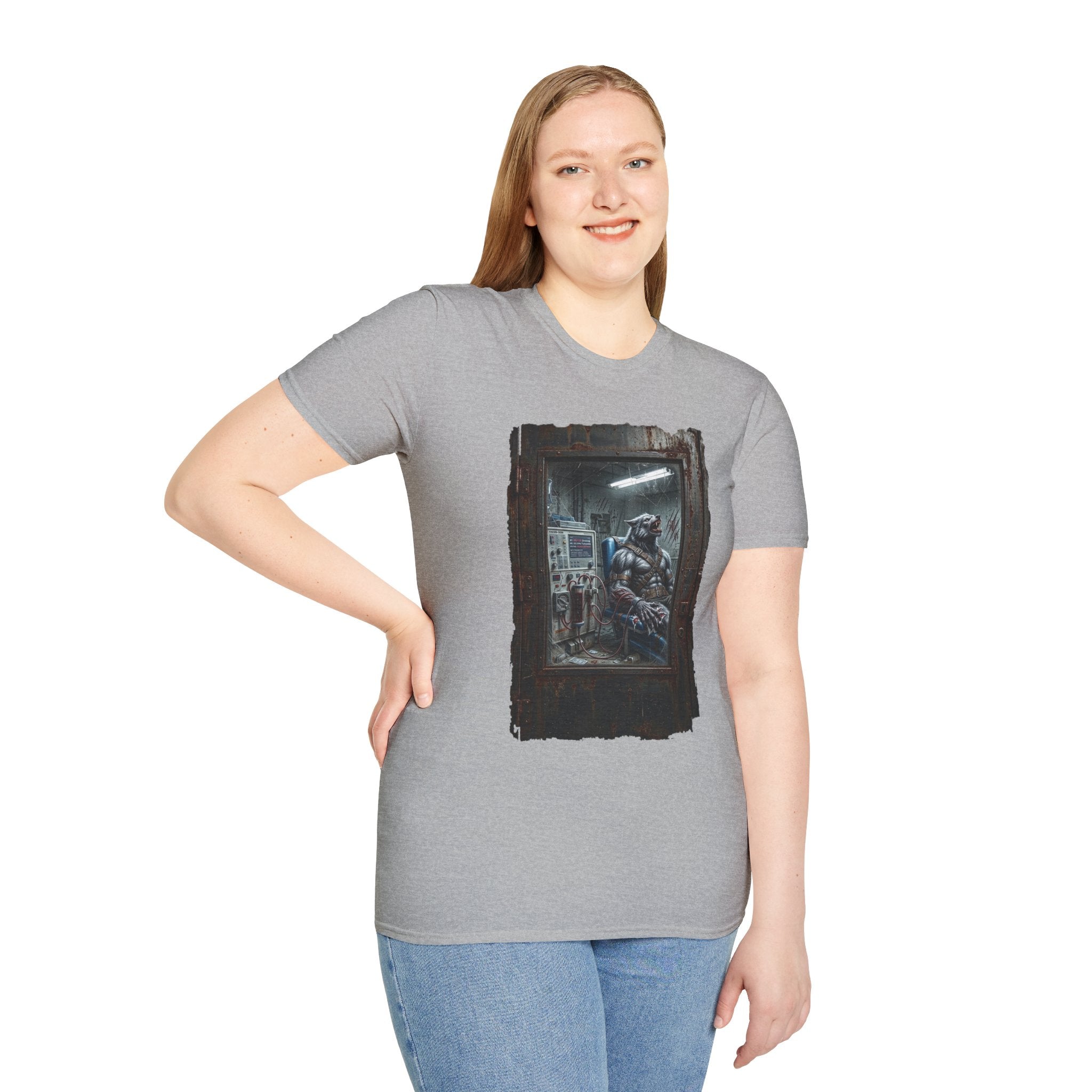 Dialysis After Dark: The Lunar Patient Werewolf Horror T-Shirt | Spooky Dialysis Tech Halloween Shirt