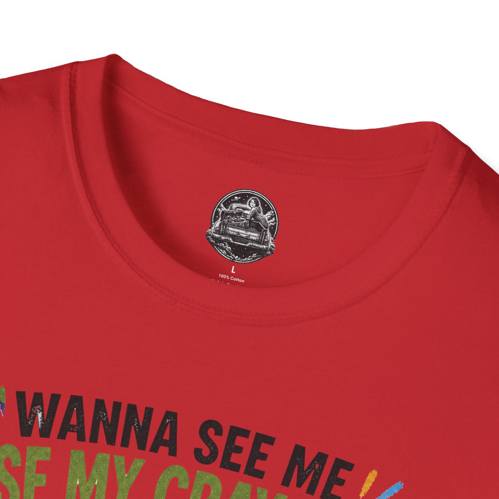 Funny Angry Turtle T-Shirt — “Wanna See Me Lose My Crayons? Do That Again…” — Teacher & Art Lover Tee