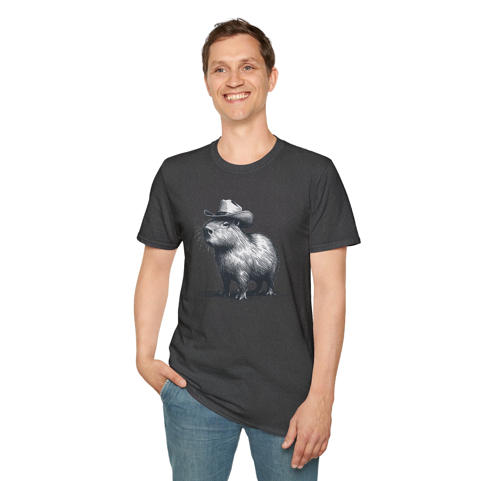 Cowboy Capybara T-Shirt — Cute Western Animal Graphic Tee