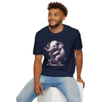 Cute Elephant on Bicycle T-Shirt — Whimsical Vintage Baby Elephant Graphic Tee