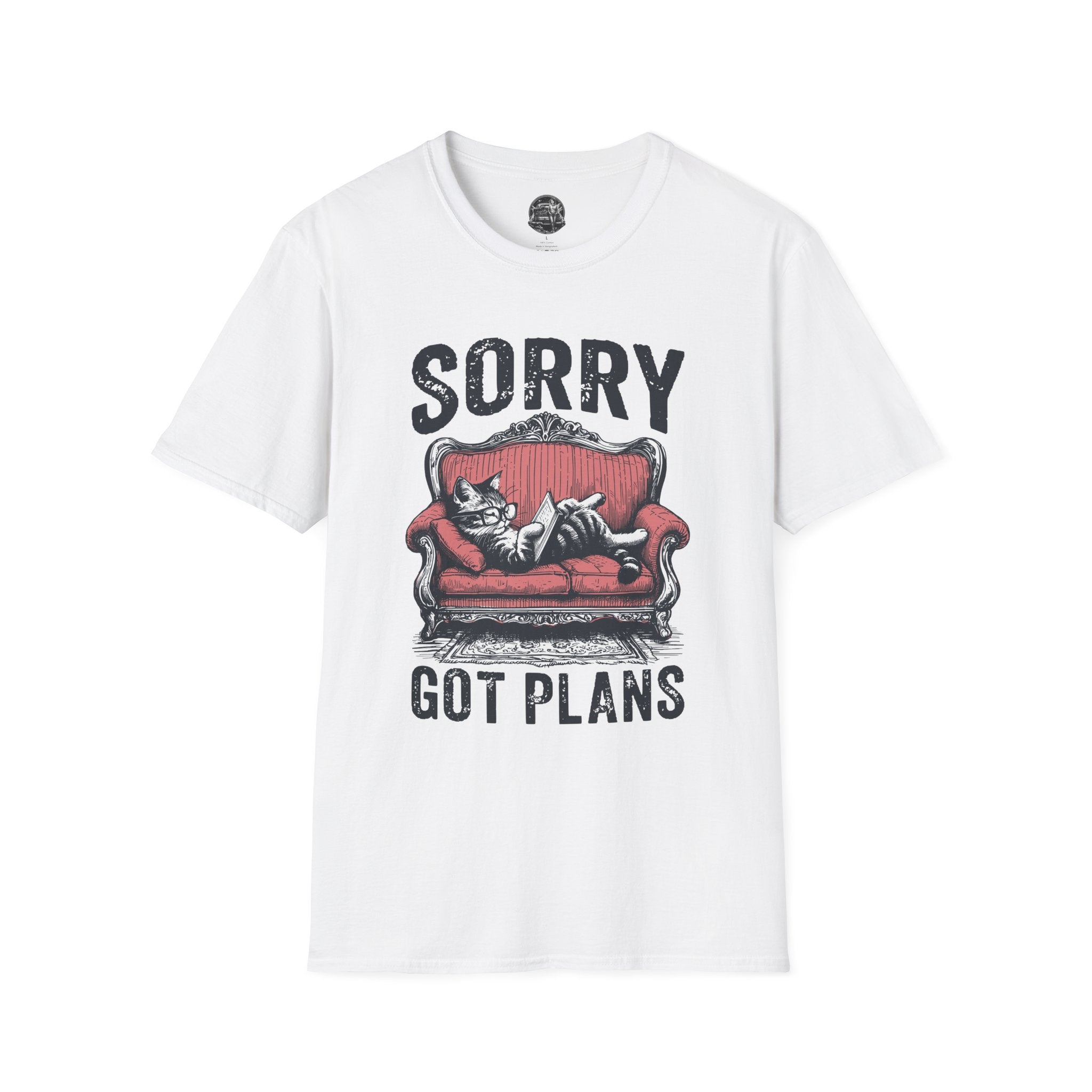 Sorry Got Plans T-Shirt — Lazy Cat Lounge Tee