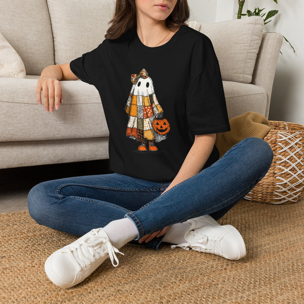 Ghost Softstyle T-Shirt with Patchwork Quilt Design