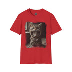 Cat Portrait T-Shirt — Cute Retro Tabby Face Print