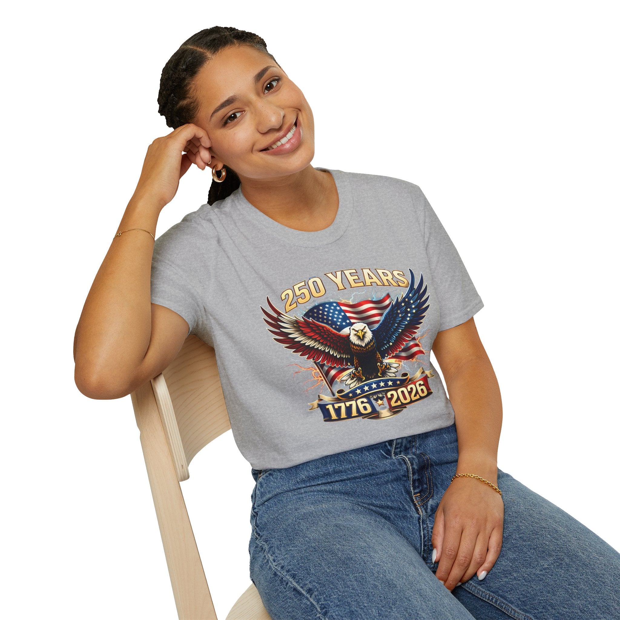 250 Years American Eagle T-Shirt — 1776–2026 Patriotic Anniversary Tee