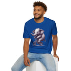 Cute Elephant on Bicycle T-Shirt — Whimsical Vintage Baby Elephant Graphic Tee