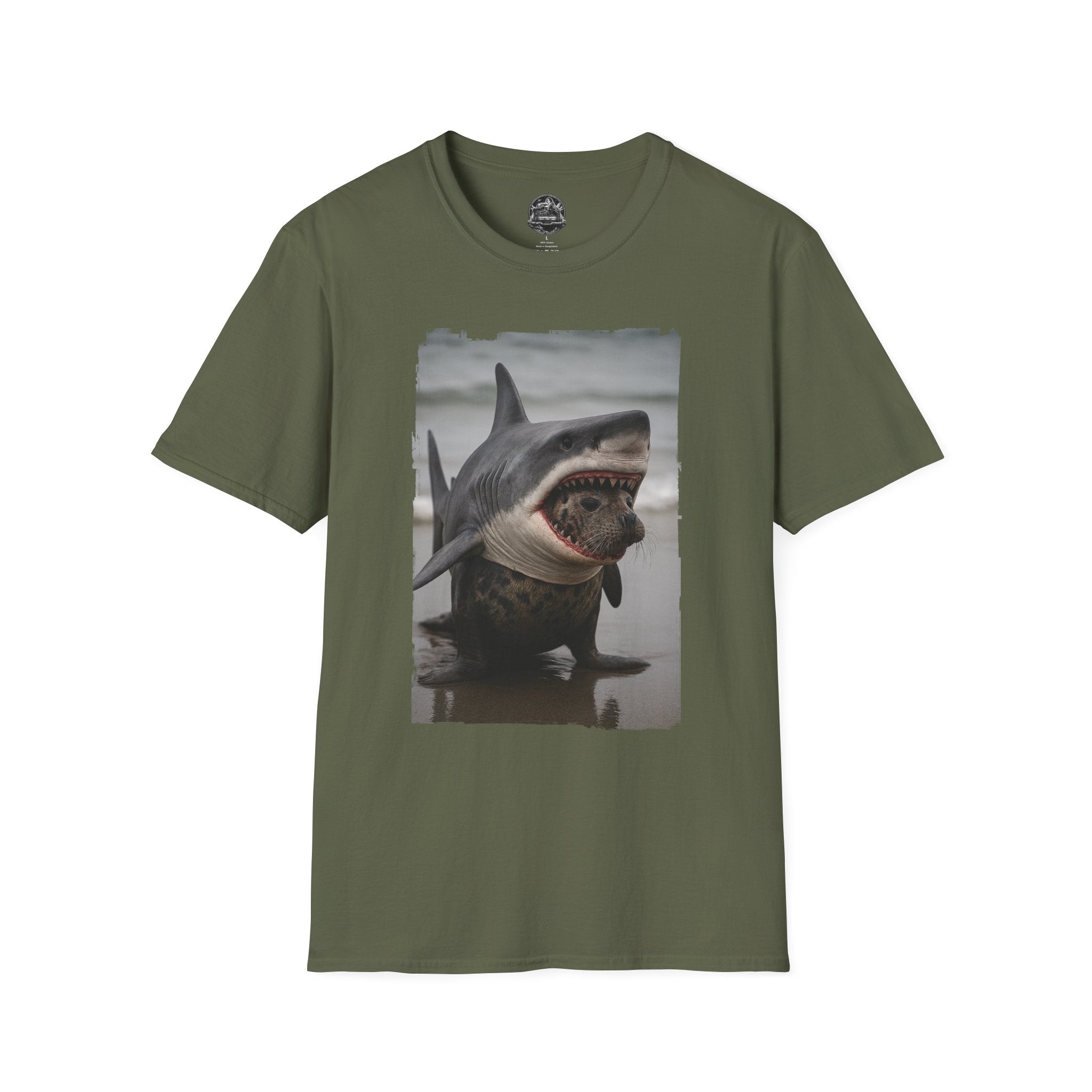 Seal in Shark’s Clothing | Funny Ocean Animal Graphic Tee | Quirky Marine Life Shirt | Creature Features Collection