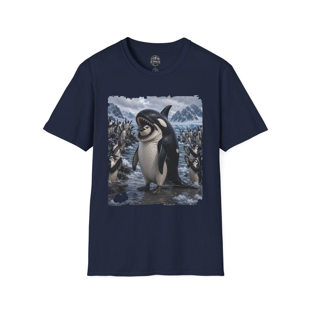 Orca & Penguin Graphic T‑Shirt — Cute Antarctic Wildlife Tee