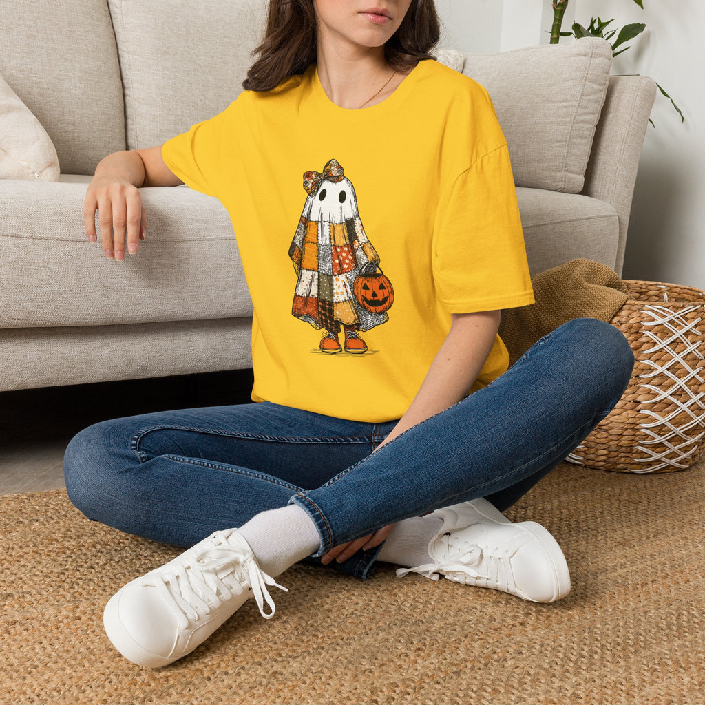 Ghost Softstyle T-Shirt with Patchwork Quilt Design