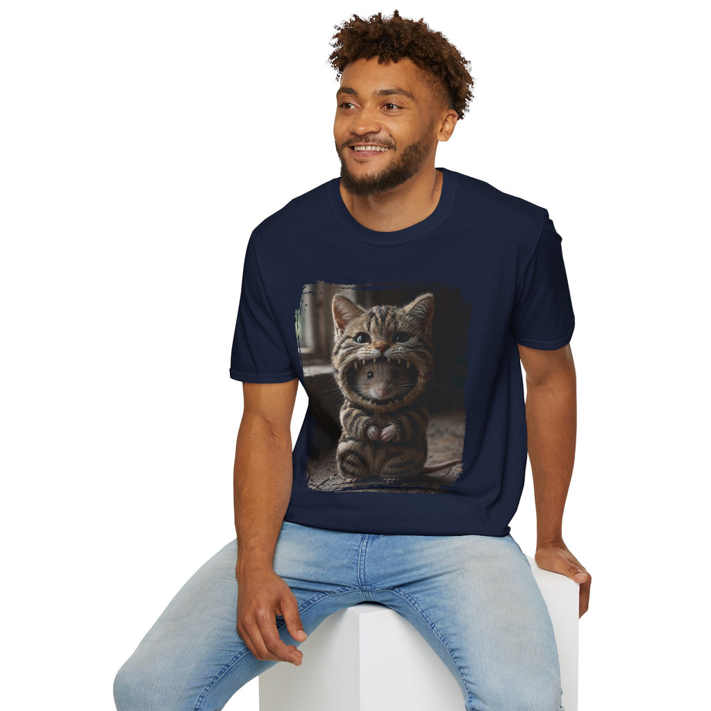 Cat Portrait T-Shirt — Cute Retro Tabby Face Print