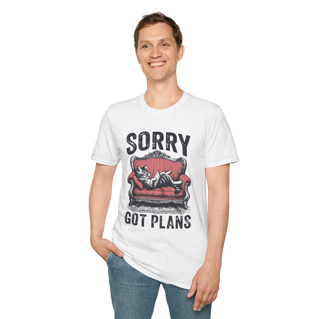 Sorry Got Plans T-Shirt — Lazy Cat Lounge Tee