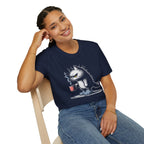 Grumpy Cat with Coffee T-Shirt — Moody Morning Cat Graphic Tee
