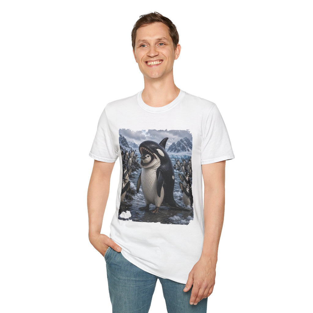 Orca & Penguin Graphic T‑Shirt — Cute Antarctic Wildlife Tee