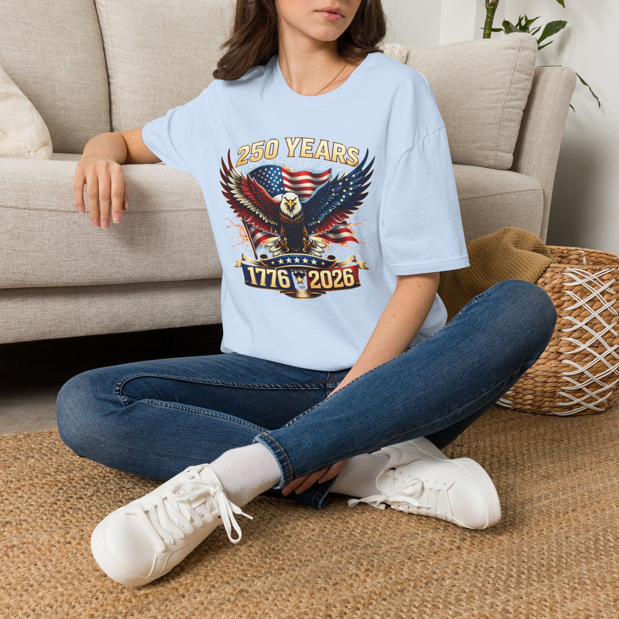250 Years American Eagle T-Shirt — 1776–2026 Patriotic Anniversary Tee