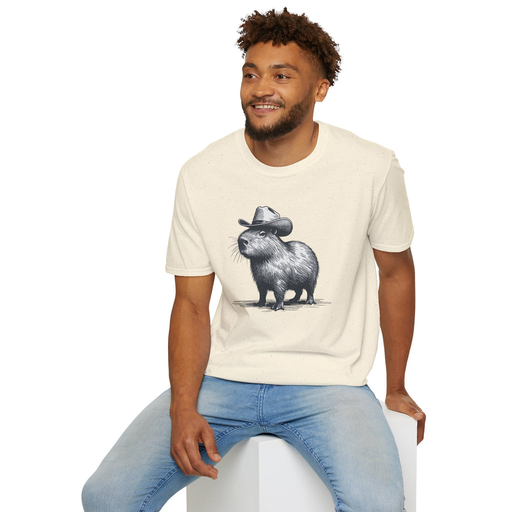 Cowboy Capybara T-Shirt — Cute Western Animal Graphic Tee