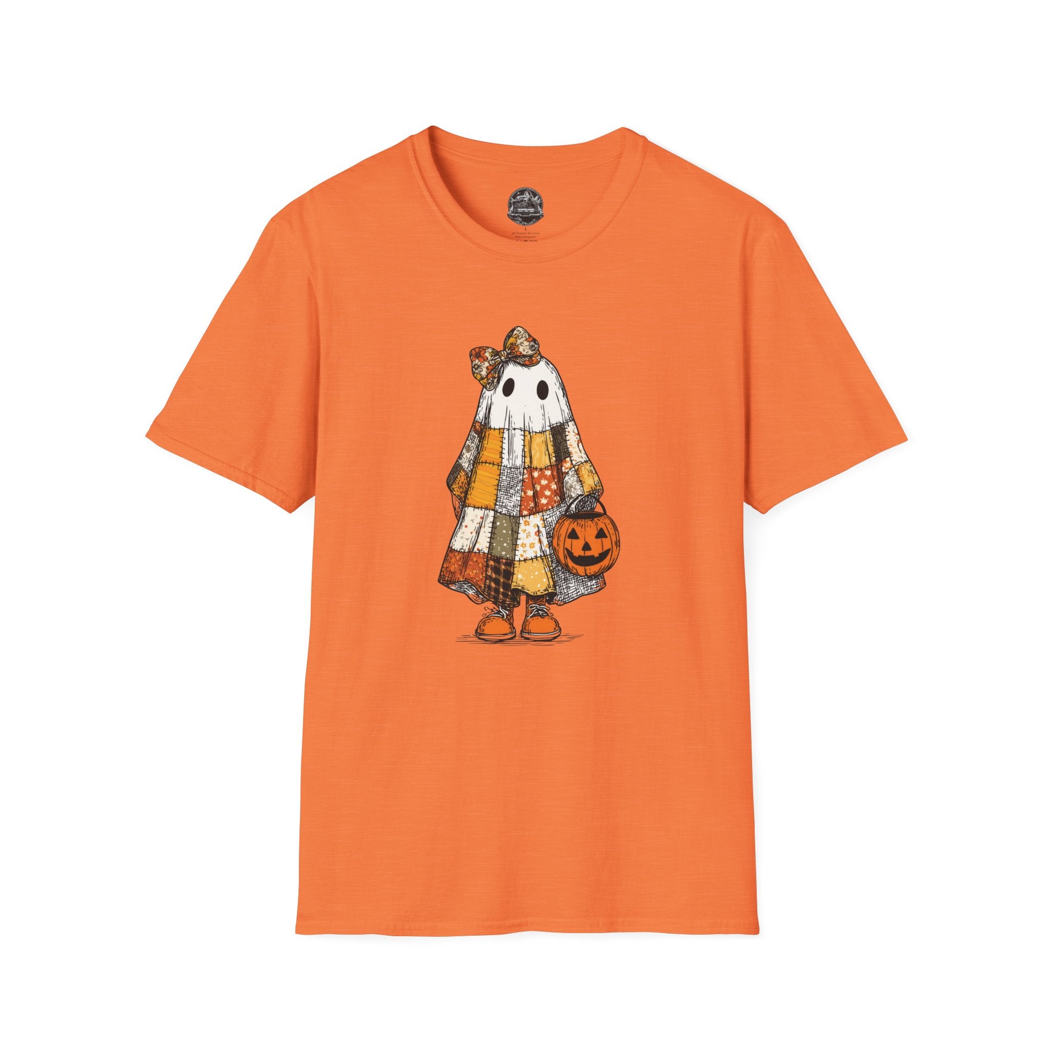 Ghost Softstyle T-Shirt with Patchwork Quilt Design