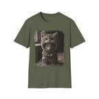 Cat Portrait T-Shirt — Cute Retro Tabby Face Print
