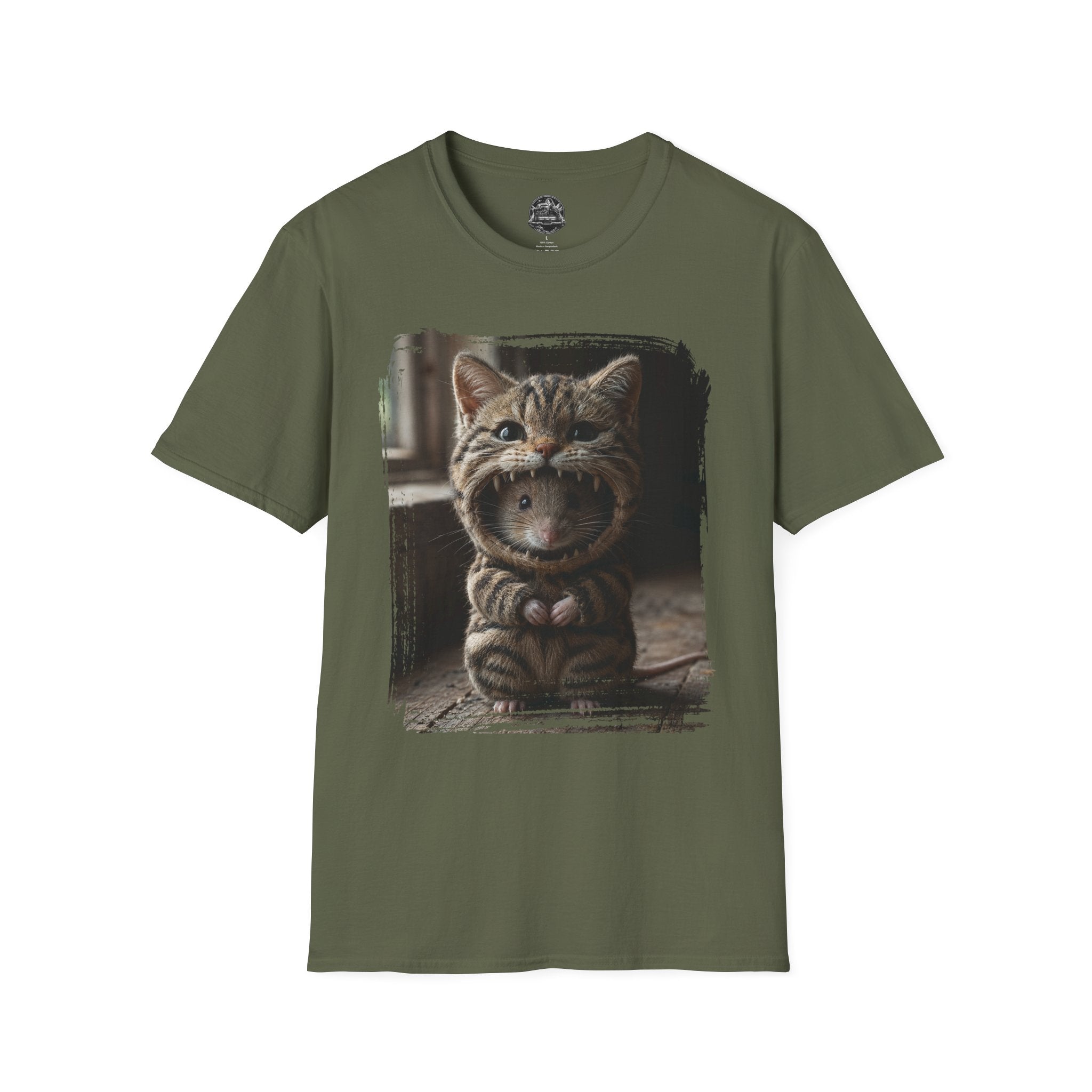 Cat Portrait T-Shirt — Cute Retro Tabby Face Print