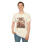 Patchwork Floral Ghost Halloween Shirt | Quilted Boho Ghost with Pumpkin and Bats