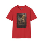 Horror Mummy Room Graphic T‑Shirt — Vintage Creepy Museum Scene Tee