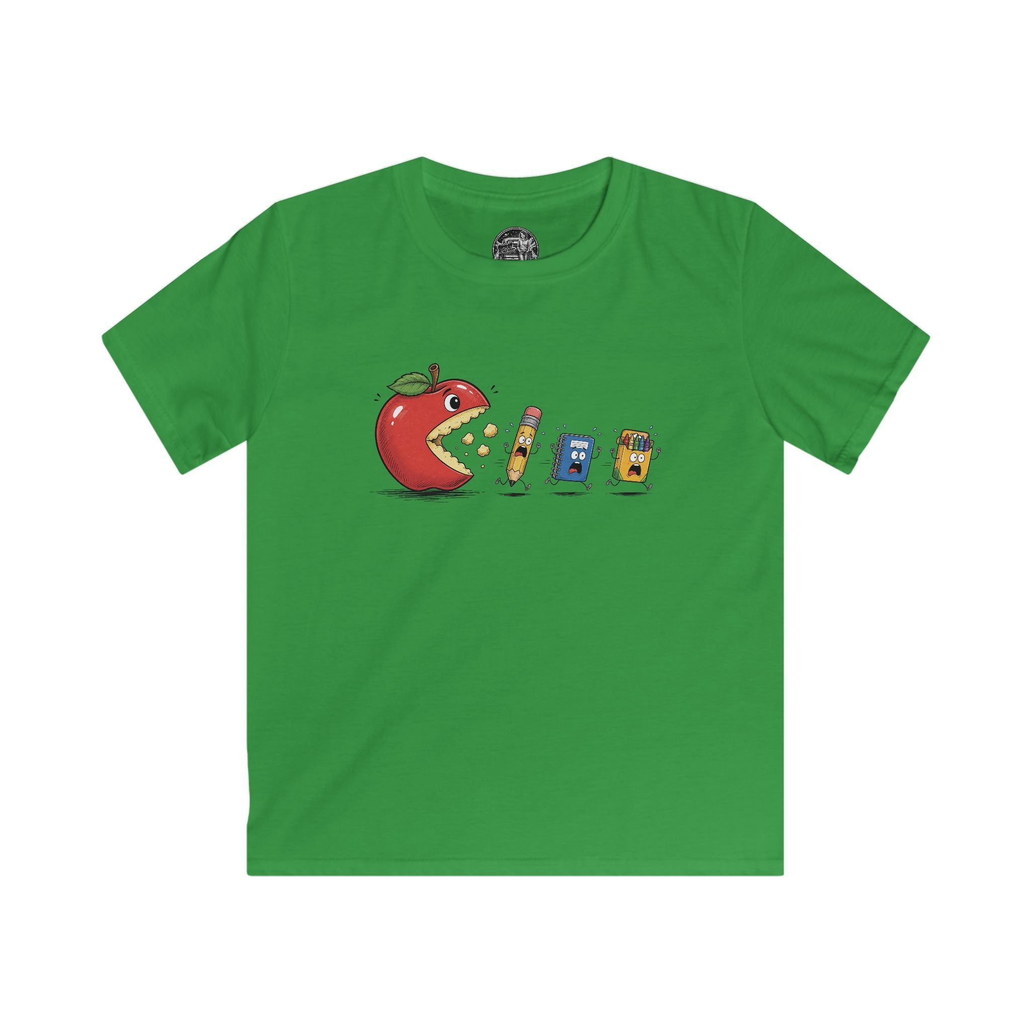 Kids Tee — Cute Apple & School Supplies Back-to-School Graphic