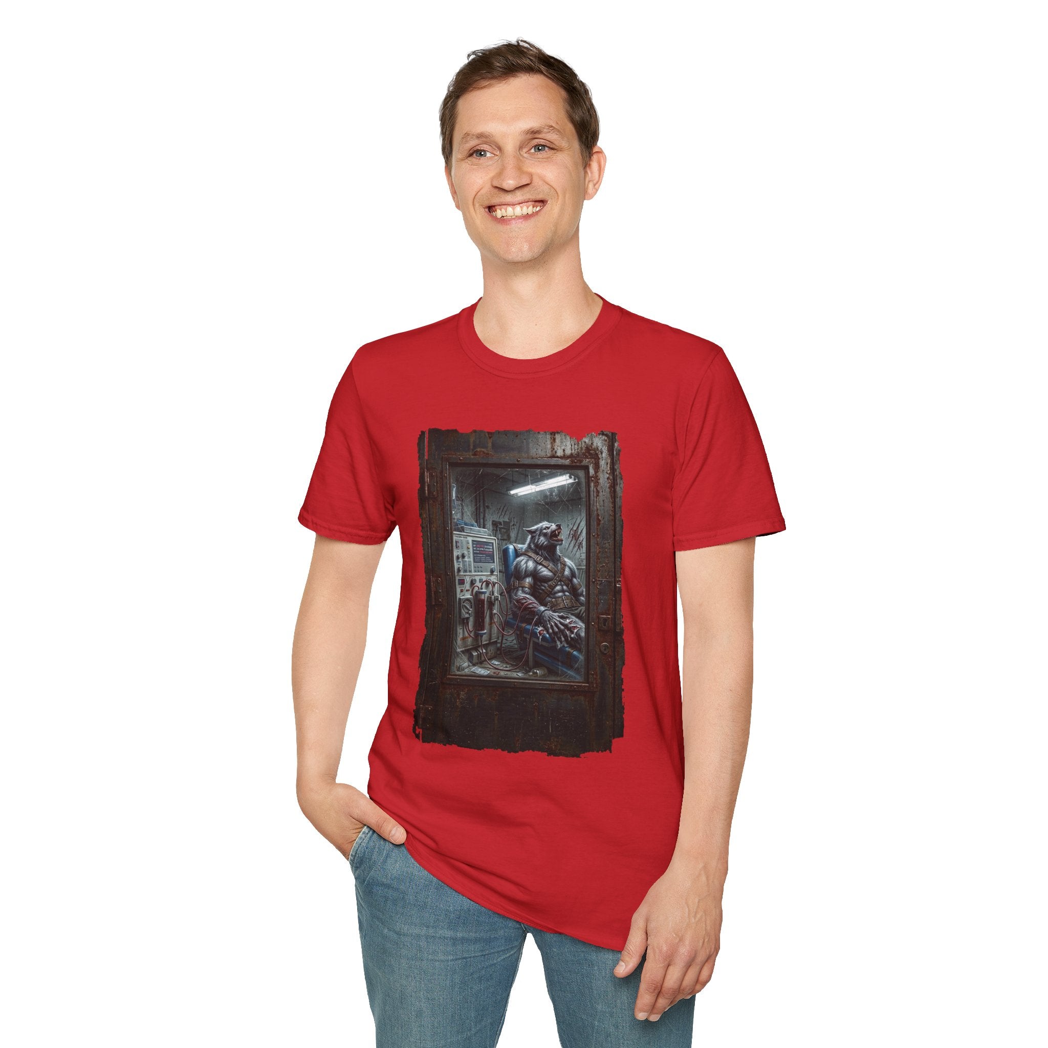 Dialysis After Dark: The Lunar Patient Werewolf Horror T-Shirt | Spooky Dialysis Tech Halloween Shirt