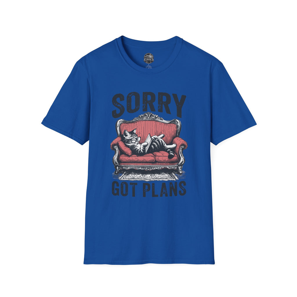 Sorry Got Plans T-Shirt — Lazy Cat Lounge Tee