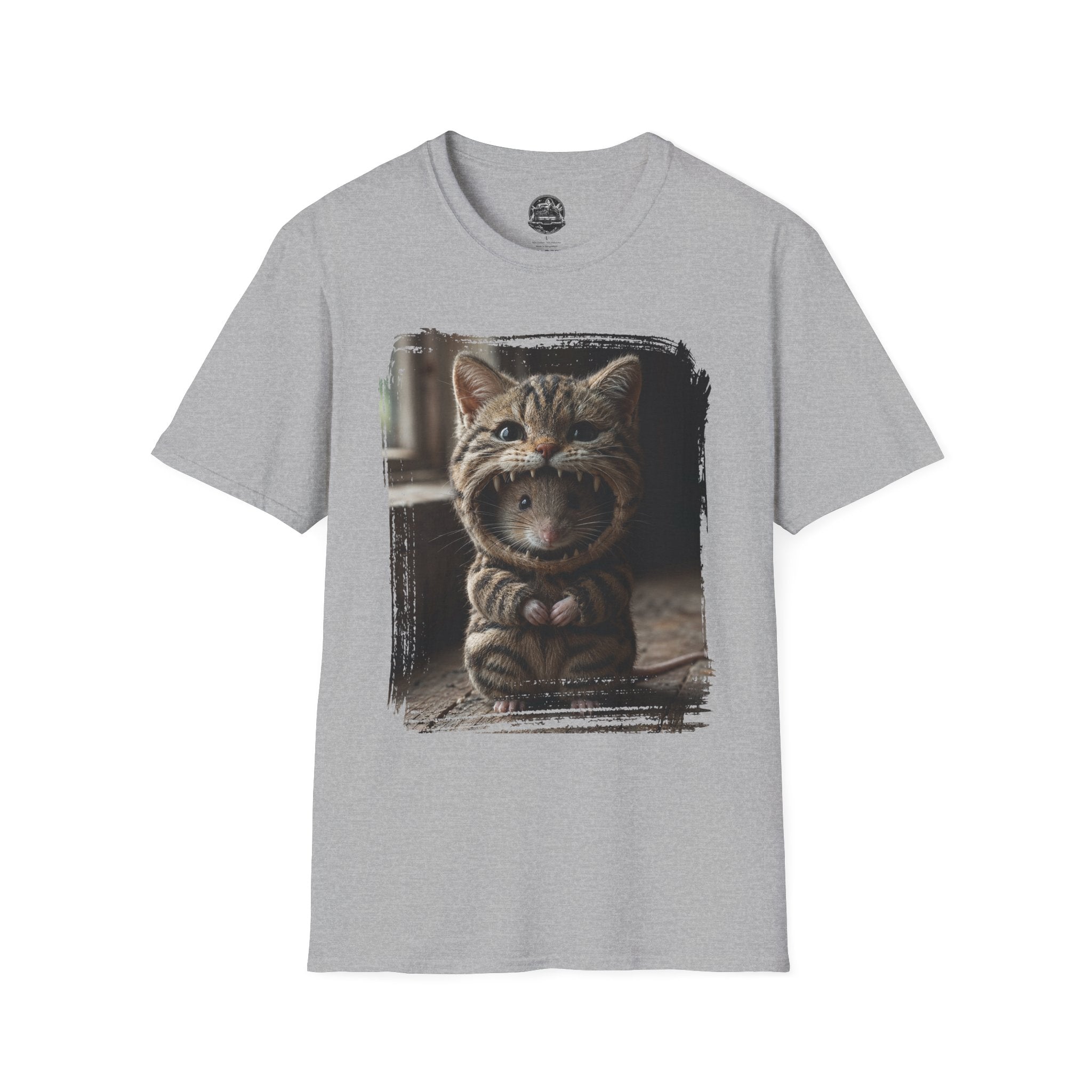 Cat Portrait T-Shirt — Cute Retro Tabby Face Print