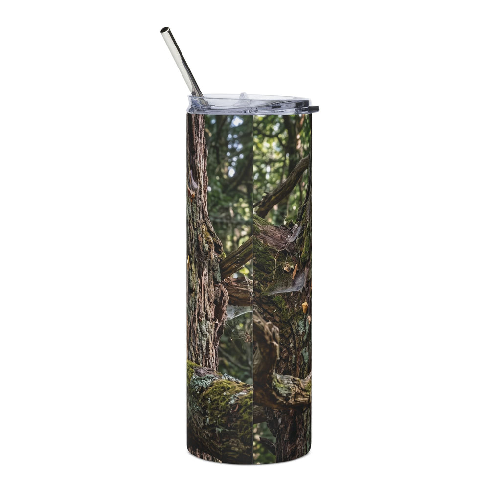 20oz Owl-in-Tree Stainless Steel Tumbler — Insulated Wildlife Travel Cup