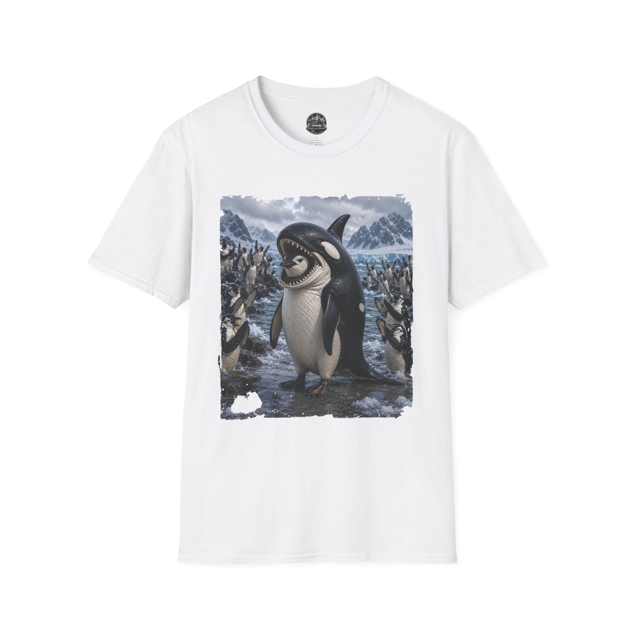 Orca & Penguin Graphic T‑Shirt — Cute Antarctic Wildlife Tee