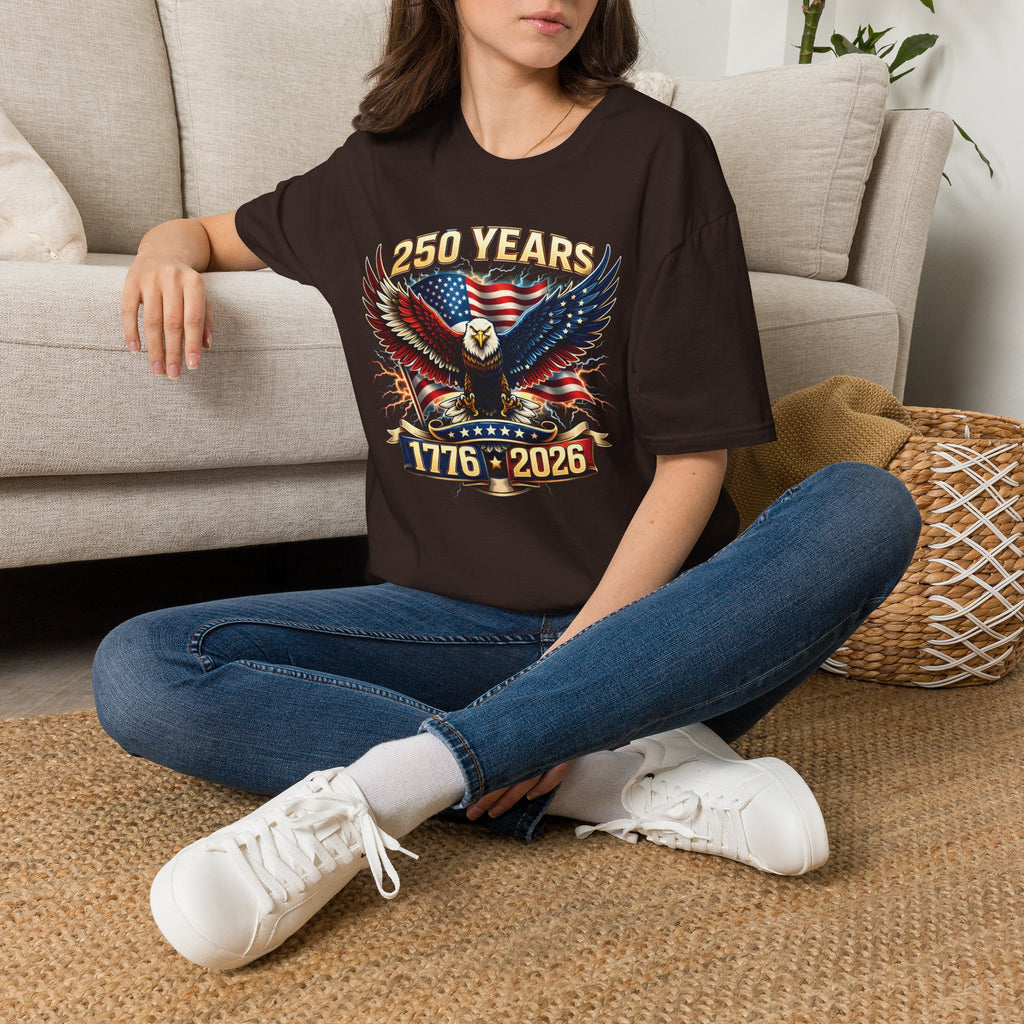 250 Years American Eagle T-Shirt — 1776–2026 Patriotic Anniversary Tee