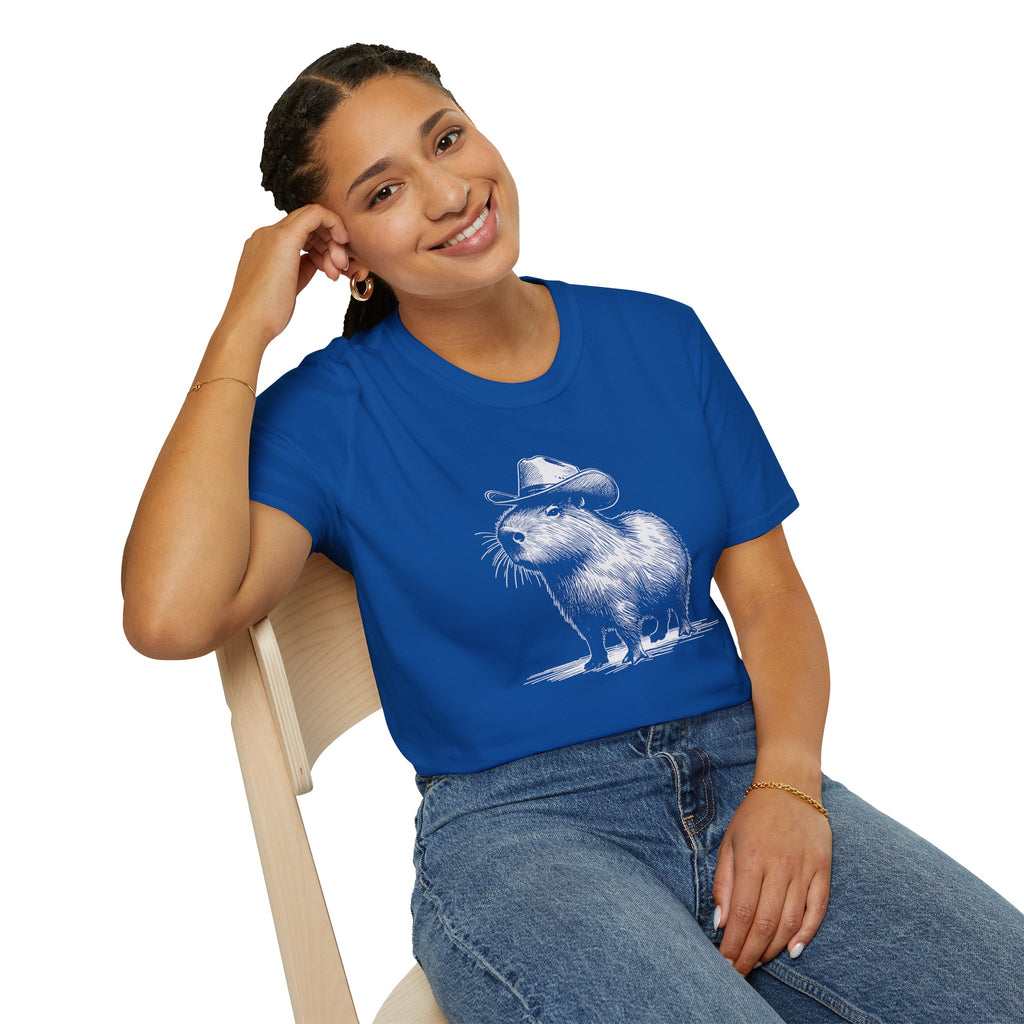 Cowboy Capybara T-Shirt — Funny Western Animal Graphic Tee