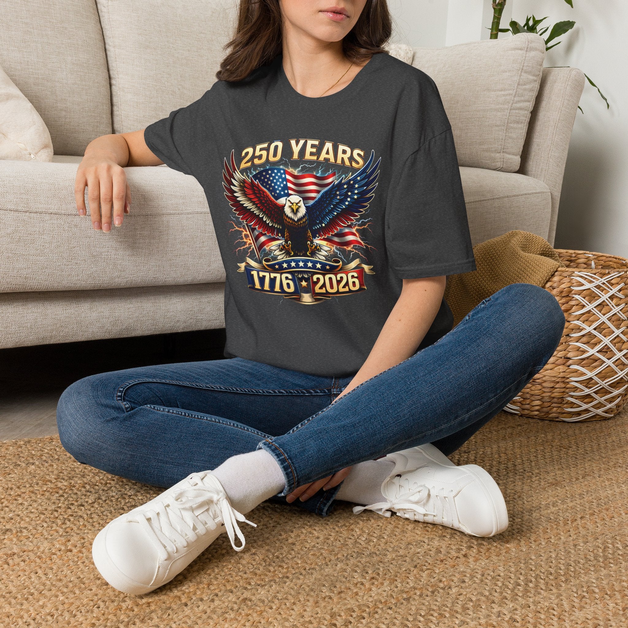 250 Years American Eagle T-Shirt — 1776–2026 Patriotic Anniversary Tee
