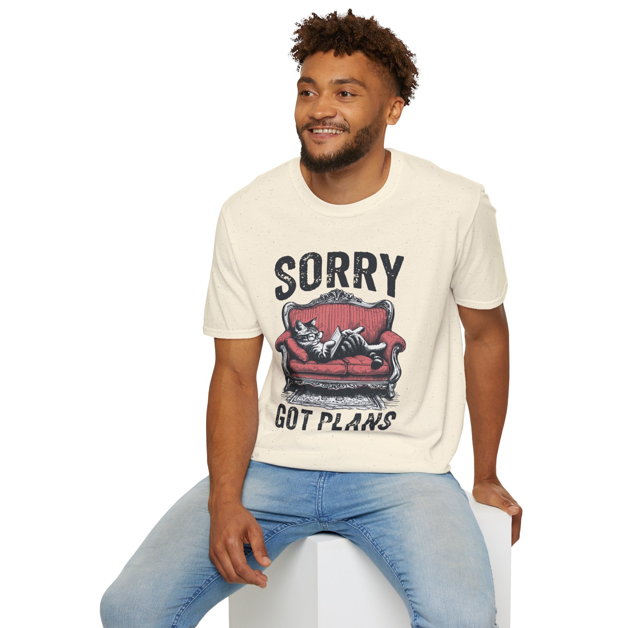 Sorry Got Plans T-Shirt — Lazy Cat Lounge Tee