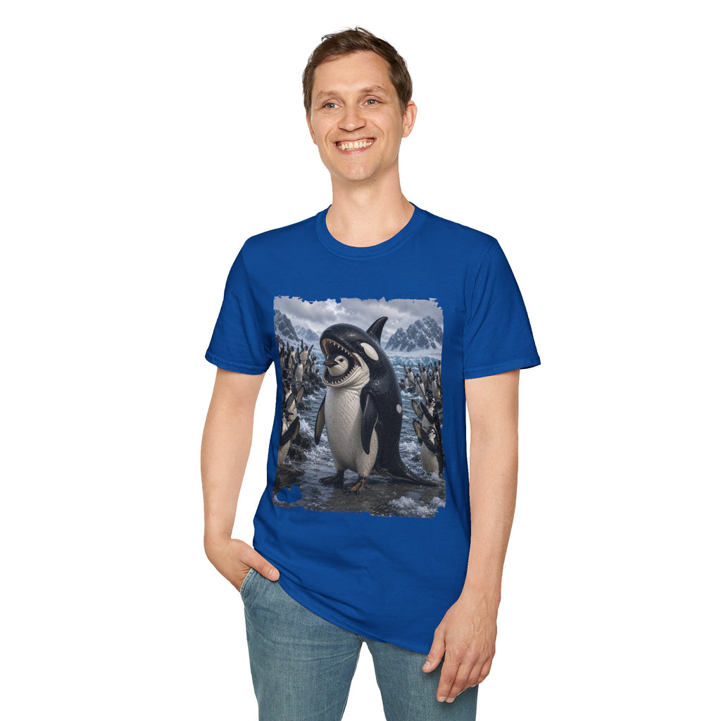 Orca & Penguin Graphic T‑Shirt — Cute Antarctic Wildlife Tee