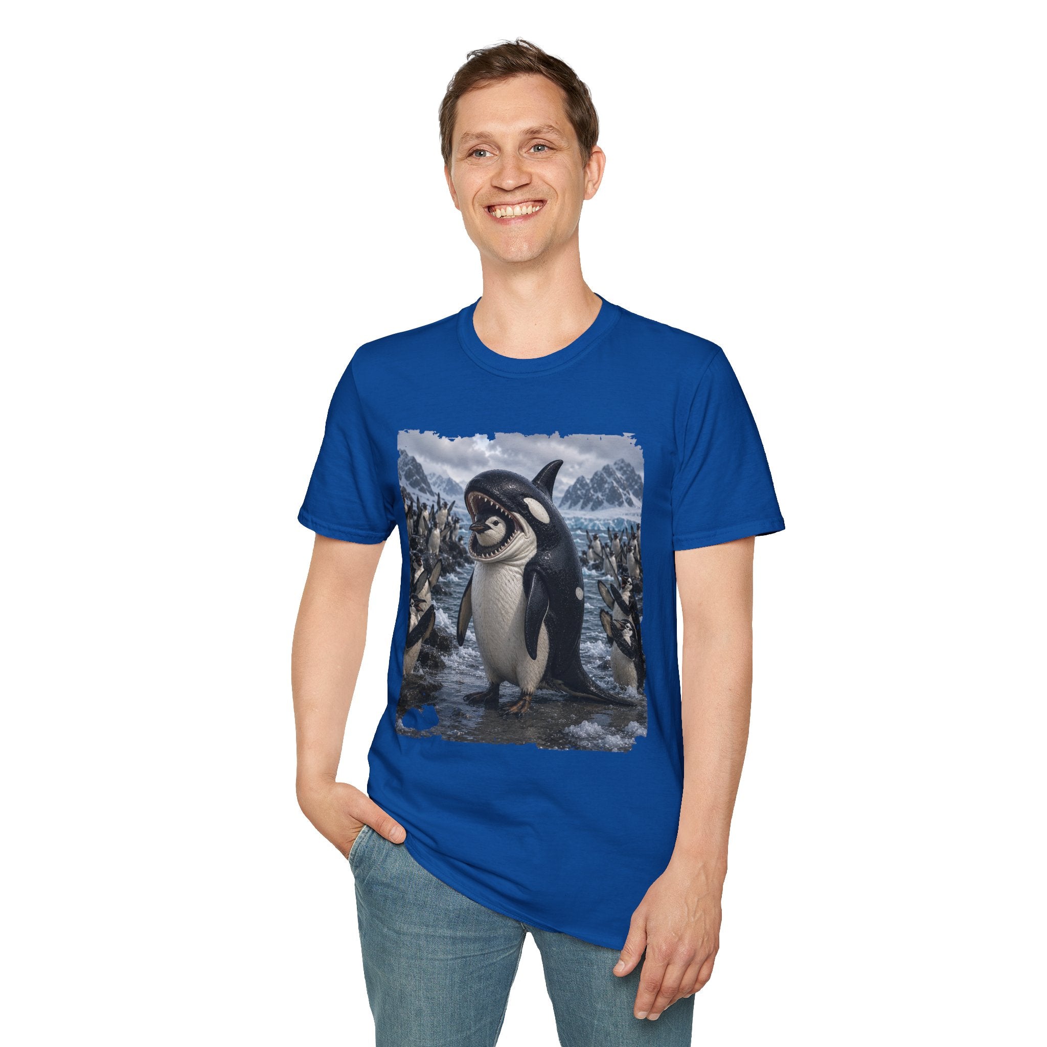 Orca & Penguin Graphic T‑Shirt — Cute Antarctic Wildlife Tee