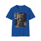Cat Portrait T-Shirt — Cute Retro Tabby Face Print