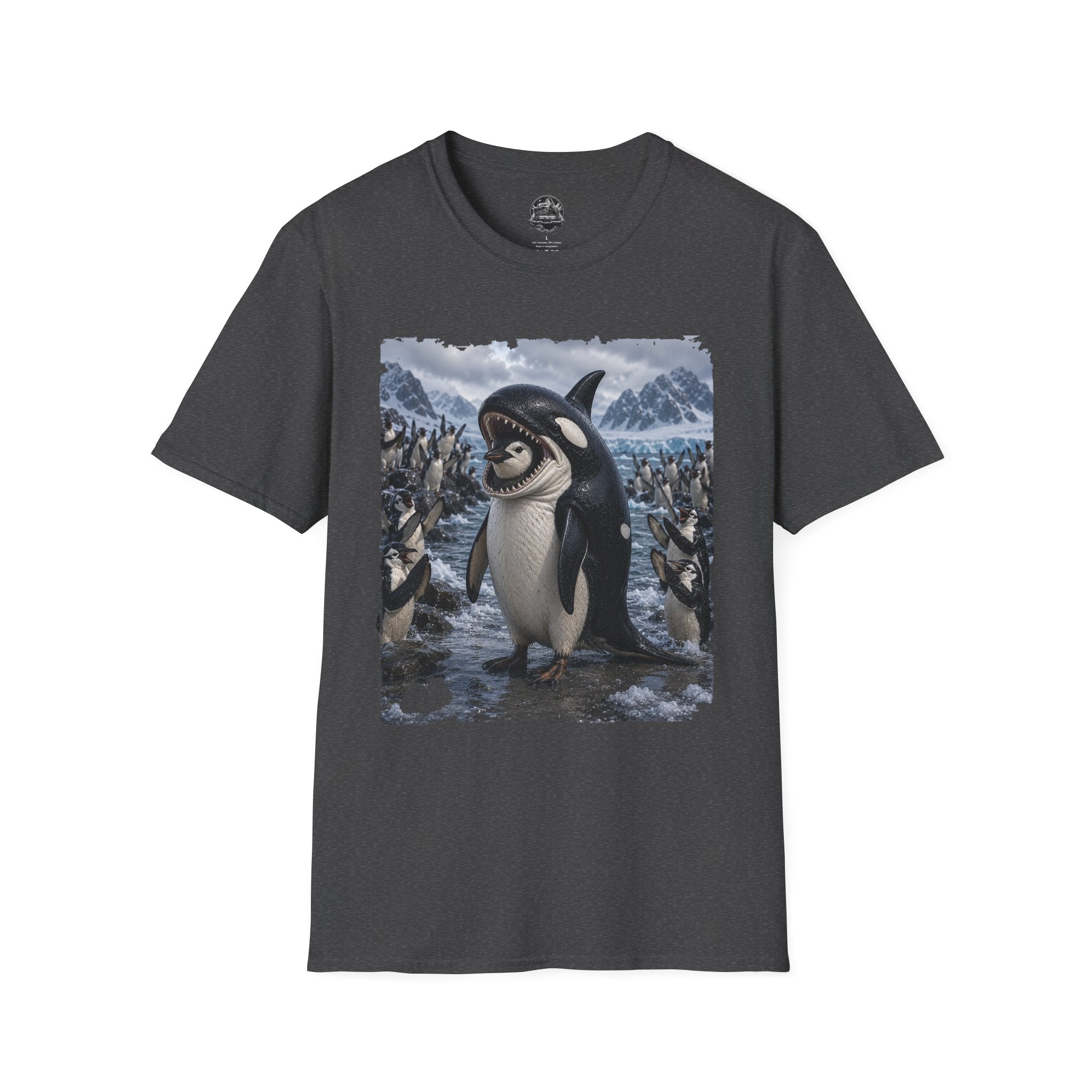 Orca & Penguin Graphic T‑Shirt — Cute Antarctic Wildlife Tee