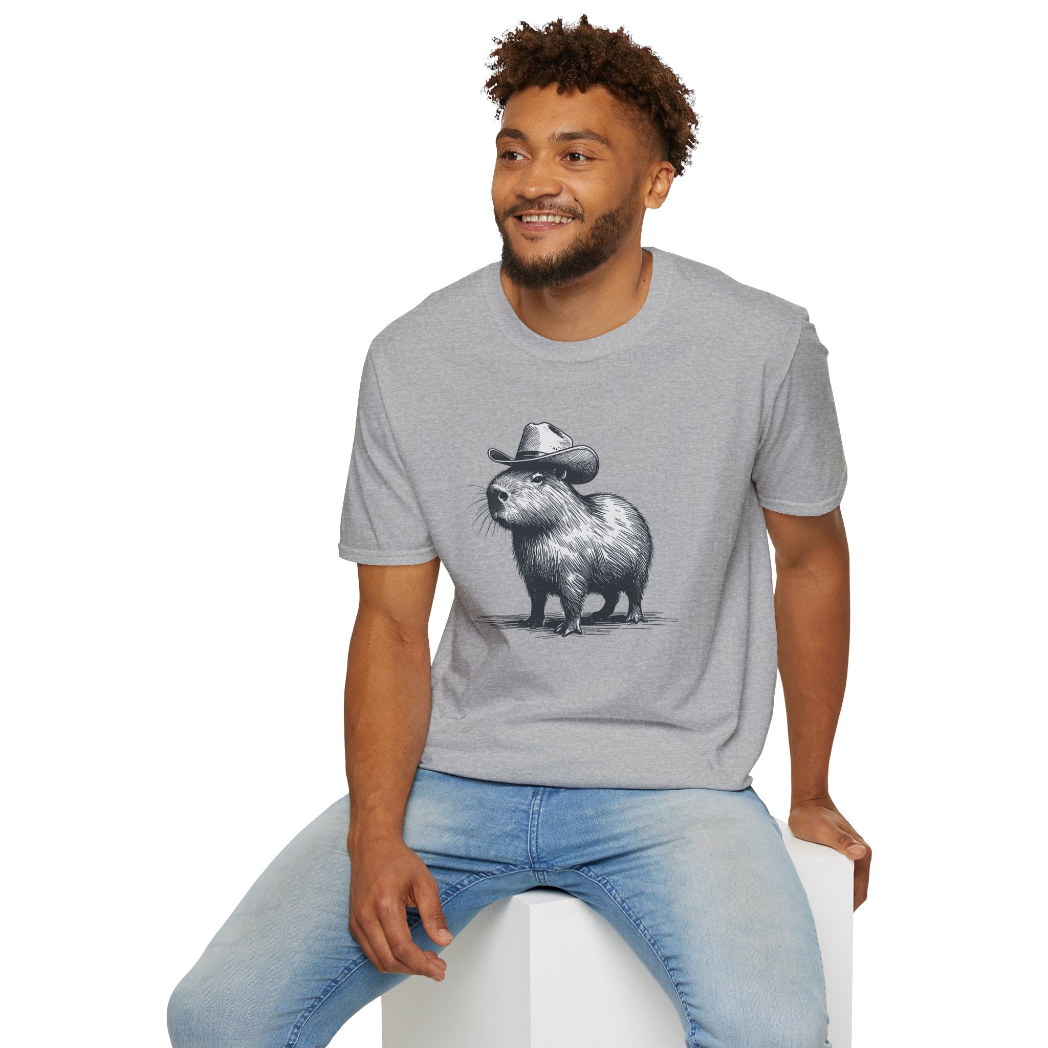 Cowboy Capybara T-Shirt — Cute Western Animal Graphic Tee