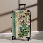 Floral Blue Bloom Suitcase – Luggage Cover with Large 3D Flower Design