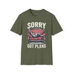 Sorry, Got Plans T‑Shirt — Cat on Couch Funny Lazy Day Tee