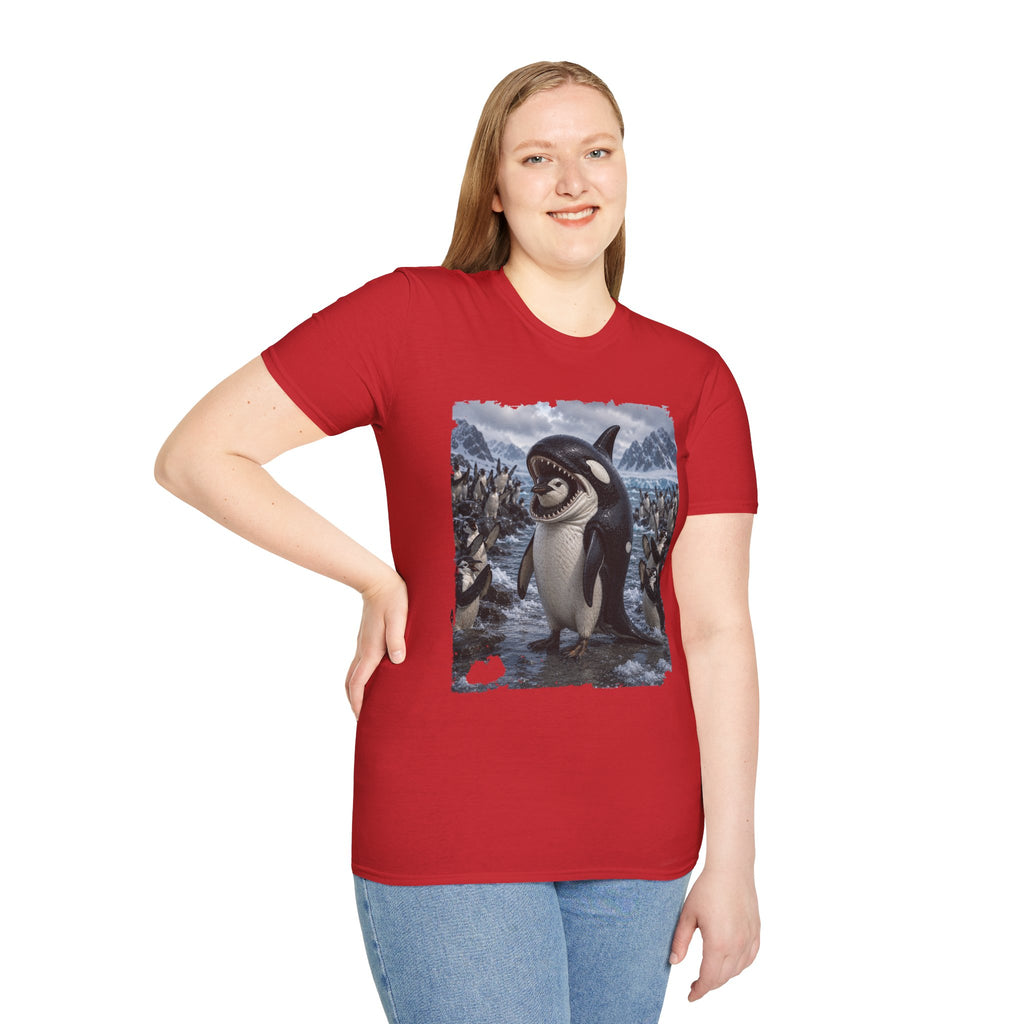 Orca & Penguin Graphic T‑Shirt — Cute Antarctic Wildlife Tee
