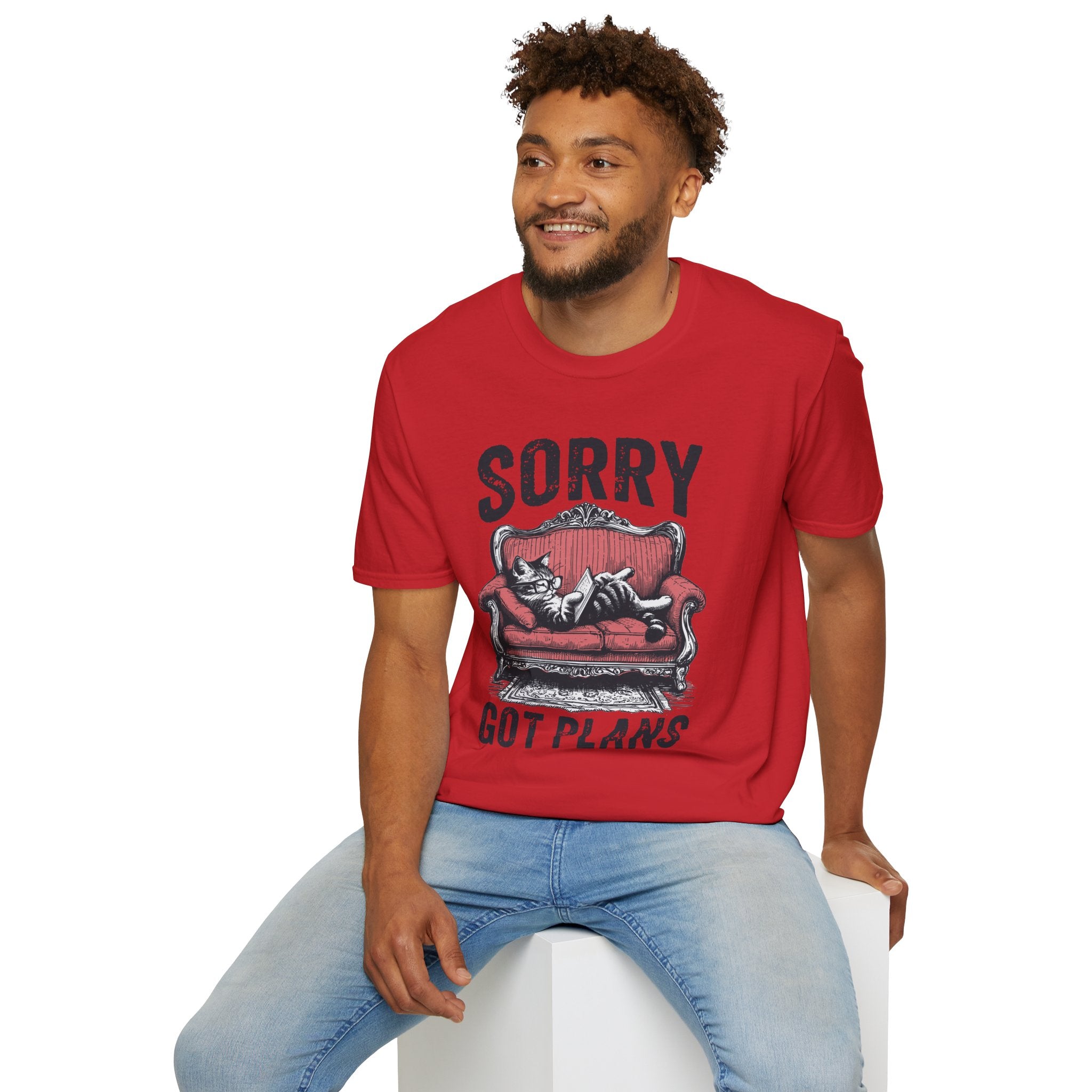 Sorry Got Plans T-Shirt — Lazy Cat Lounge Tee