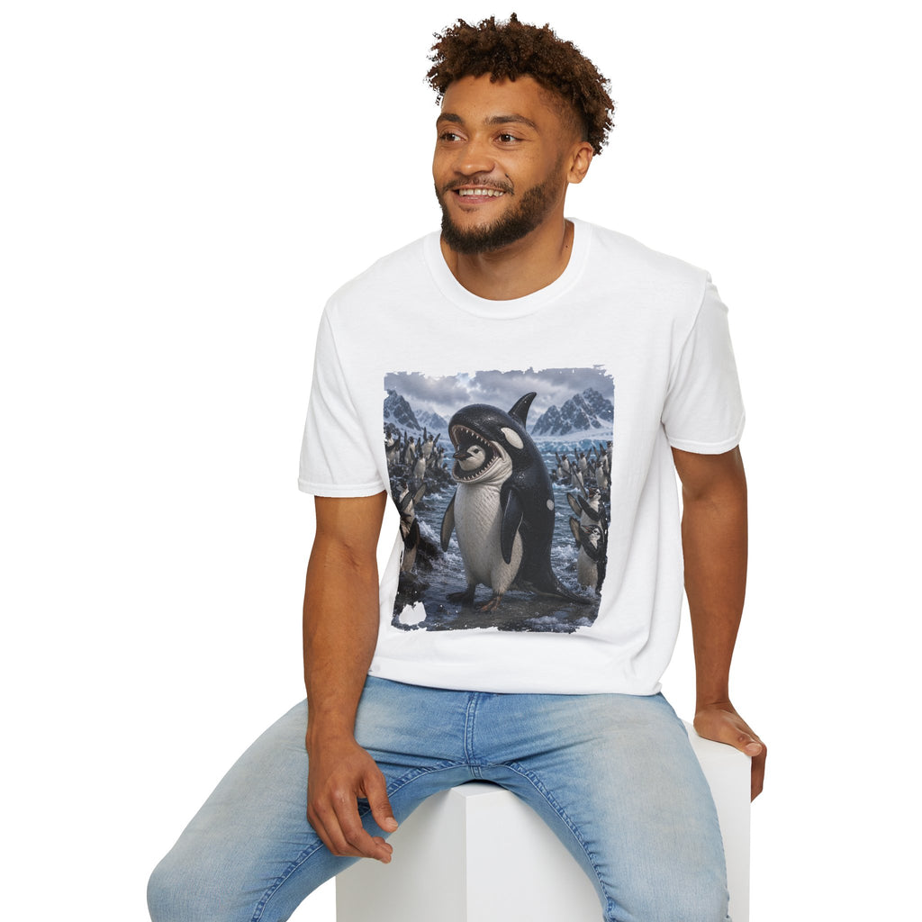 Orca & Penguin Graphic T‑Shirt — Cute Antarctic Wildlife Tee