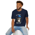 Penguin Graphic T-Shirt — "Go Ahead... Say It." Casual Statement Tee
